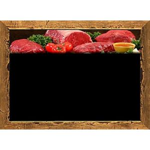 Lot de 30 etiquettes de prix porte prix tableau de prix marqueur PLASTIFIÉS pour la boucherie avec impression SIMILAIRE au tableau 8,3x11,3 centimètres (supports ne sont pas inclus) (G.S.T SERVICE S.R.L, neuf)