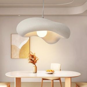 Lfoute Lampe Suspendue Fleur Cr&eacute;ative Suspension Wabi-Sabi Lampe &Agrave; Suspension Moderne E27 Lustre Polystyr&egrave;ne Style Nordique pour Chambre Salon Salle &Agrave; Manger Cuisine Homestay Art D&eacute;co(Marron,40cm) (Lfoute, neuf)