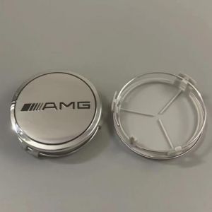 VAPORVERSE 4 Pi&egrave;ces Cache de Roue Centrale pour AMG 75mm Accessoires, Cache Moyeux Jante Enjoliveurs de Roue Voiture, Centre de Jante Capuchons,Silver (DATONGSHIYUNGANGQUKEWEIBAIHUODIANGERENDUZI, neuf)
