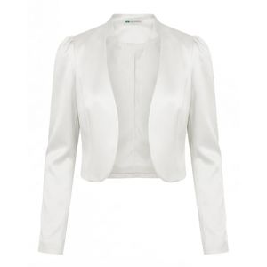 Bolerose Formel Satin Manches Longues Bol&eacute;ro Veste (Ivoire, 5XL) (BlackButterfly Clothing, neuf)