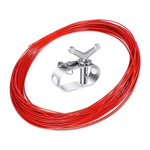 Câble de Serrage avec Tendeur pour Bâche Piscine, 30,5m Cordon Bâche Piscine et Treuil de Couverture de Piscine Tendeur de Câble à Cliquet pour Couvertures de Piscines Hors Sol en Hiver (ChuangYing, neuf)