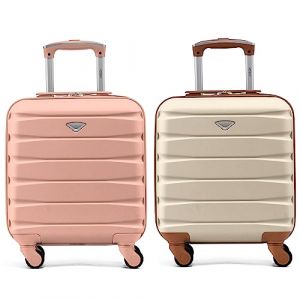 Flight Knight Lot de 2 valises rigides legeres en ABS a 4 Roues Cabine Bagage a Main Approuve Les compagnies aeriennes - British Airways et Taille maximale pour easyJet Grand Sac de Cabine 56x45x25cm (Prime Brands Group FR, neuf)