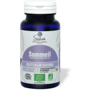 Salvia - Nuitcalm'aroma - 40 capsules - Bio - Huiles essentielles - réveils nocturnes et endormissement (ETIKBIO, neuf)