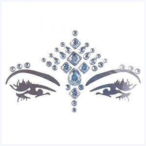 Autocollants double paupi&egrave;re Festive Dance Party Sticker Visage temporaire Sticker 3D Cristal Sticker Visage et Beywewing Bijoux D&eacute;cor &agrave; la sc&egrave;ne temporaire Autocollant de tatouage temporaire Autocoll (钟祥市微琼维商贸有限公司, neuf)