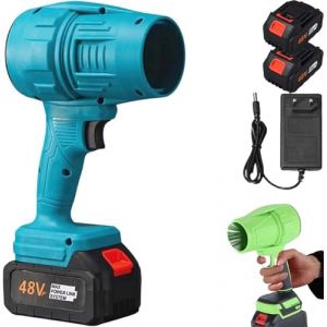 Seese Pro Souffleur Aspirateur &Eacute;lectrique sans Fil - Portable, 35000 RPM Ultra Puissant, 40 Minutes d'Autonomie, L&eacute;ger pour Jardin, Cour, Feuilles, Pelouse (Blue,2 Batterie) (outogo, neuf)