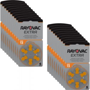 120 Piles auditives Rayovac 13 Extra Advanced/Pile auditive PR48 / Piles pour appareils auditifs / 13AE,A13,DA13,P13,PR13H (Eurocali, neuf)