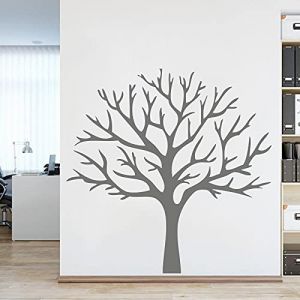 Zdklfm69 Stickers Muraux Autocollant Mural Arbre d'hiver Photo &eacute;norme Salon Chambre d'enfants Arbre sans d&eacute;cor de Vinyle de Branche de Feuilles 172x172cm (zhangleiwaimao, neuf)