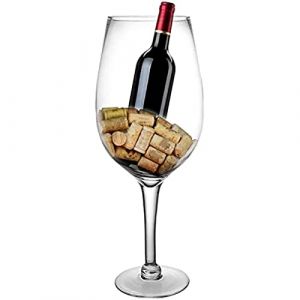 YUANXIN Verre à vin géant | verres à pied énormes | gobelet surdimensionné créatif | verres à Champagne extra larges | chope à bière rouge | Transparent (YUANXIN Value, neuf)