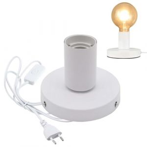 Leikurvo Douille de lampe de bureau E27 avec interrupteur à câble, lampe de table vintage, lampe de bureau industrielle, douille E27 avec prise, pour décoration d'éclairage domestique, café, bar, (RAMONISA SHOP, neuf)