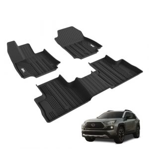 3W Tapis de Sol pour Toyota RAV4 XA50 2019-2025, Tapis en TPE pour Voiture Antid&eacute;rapant et Imperm&eacute;able, Tapis de Voiture pour Toyota RAV4 Premium (Sunshine-City, neuf)