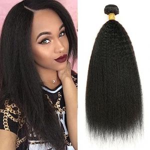 Yaki Human Hair Bundles Kinky Straiht Bundles Court Meche Tissage Naturel Cheveux Humain Meche Naturelle Tissage Bresilien En Lot Cheveux Naturel Brésilienne Couleur Noire Naturelle 100g 12 Pouce (beiyuan hair product, neuf)