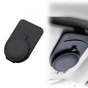 Porte Lunettes pour Voiture, 1 Pièces Cuir Clip de Support de Lunettes de Visière de Voiture, Clip de Support de Lunettes de Soleil pour Voiture Pare-Soleil, Auto Accessoires (Thuranda OÜ, neuf)