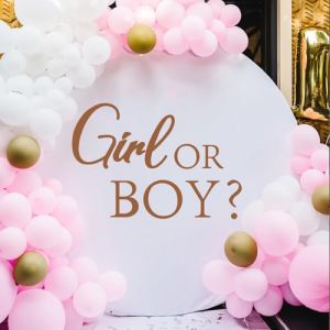 Autocollant marron pour garçon ou fille, autocollants de révélation du sexe en PVC pour toile de fond, panneau de révélation du sexe pour garçon ou fille, pour arche de ballons, fournitures de (Simiyuan, neuf)