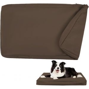 DUJUIKE Imperméable Housse de Rechange pour lit pour, Housse de Matelas pour Chien, Housse de Remplacement pour Matelas de Cage de Chien, Lavable, Housse Amovible pour Coussin pour(Café,XXL) (Pulchlla, neuf)