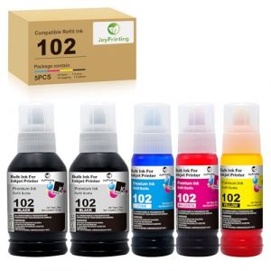 JoyPrinting Lot de 102 cartouches d'encre compatibles avec Epson 102 pour EcoTank ET-2700 ET-2750 ET-2751 ET-2756 ET-2850 ET-2851 ET-2856 ET-3700 ET-3750 ET-3850 ET-3850 ET-3850 ET-3700 T-47500. ET (Allabouttapes office consumables, neuf)
