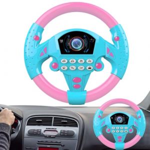 Peufcmi Jouets De Volant pour Enfant, Volant Jouet Enfant pour Voiture, JouetSimulateur De ConduiteEnfant, Contrôleur De Conduite Portable Simulé avec Un Drôle De Son Et De Musique (paerif, neuf)