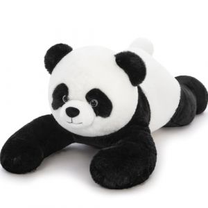 MorisMos grand doudou panda XXL, 80 cm de long panda g&eacute;ant en peluche, jouet en tissu, doudou pour enfants, cadeau d'anniversaire No&euml;l (Lanmore, neuf)