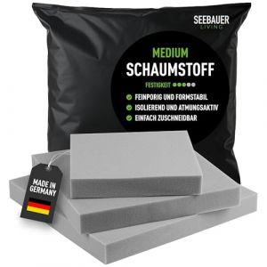 SEEBAUER Living Matelas de Mousse Medium RG 35/40 (Semi Ferme) Coussin de Chaise et Canap&eacute; (160 x 40 x 5 cm) (SEEBAUER diy&reg;, neuf)