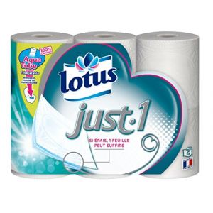 Lotus Just 1 - 6 Rouleaux de Papier Hygiénique - Lot de 4 (B.L.K, neuf)
