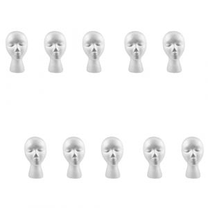 grounds 10 Pi&egrave;ces 27,5 x 52cm de Mannequin/Mannequin de Femme En Mousse (Polystyrene) pour L'Exhibition Du Casque, de L'Accessoires Des Cheveux et Les Perruques (Chensmg, neuf)