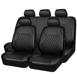 LXBSXY pour Renault Kadjar 2015-2022,Ensemble Complet de Housses de si&egrave;ge de Voiture en Cuir imperm&eacute;able,Compatible airbag lat&eacute;ral, Lavable et Facile &agrave; Installer,A-Black (shengxinchuanghui, neuf)