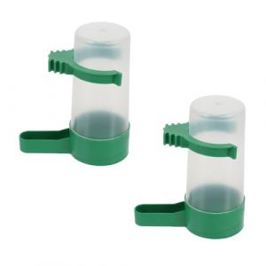 Ieron Lot de 2 mangeoires &agrave; Eau pour Oiseaux, Distributeur Automatique d'eau pour Oiseaux, mangeoire pour Cage &agrave; Oiseaux et Abreuvoir &agrave; Suspendre dans la Cage, Accessoires pour perroquets (ieron, neuf)
