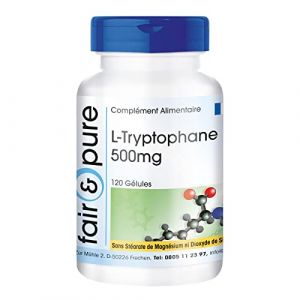 Fair & Pure® - L-tryptophane 500mg - végan - acide aminé essentiel - 120 gélules de tryptophane (Fair & Pure, neuf)