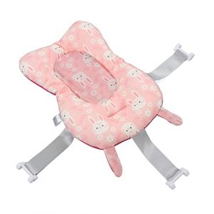 Tapis de Bain pour bébé, Doux et Sûr, Léger, Assis et couché, Coussin de Bain pour bébé avec Oreiller pour une Heure de Bain Confortable (Rose) (Yisteel-EU, neuf)