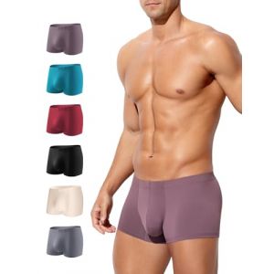 Arjen Kroos Lot de 6 Boxer Homme Ajust&eacute; Calecon Soie Glac&eacute;e sans Couture Cale&ccedil;on Microfibre sous-V&ecirc;tements avec Taille Basse (Arjen Kroos, neuf)