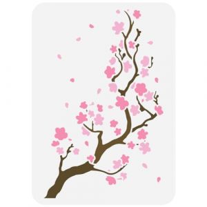 FINGERINSPIRE Pochoir de Peinture Silhouette de Fleur de Cerisier 21x29.7 cm Grand Mod&egrave;le de Dessin d'arbre de Fleur de Cerisier en Plastique Pet Fleurs Branches Pochoir de Silhouette pour Peinture (FINGERINSPIRE FR, neuf)