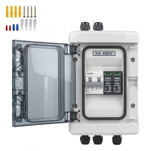 WSPIHO 40 A 1000 V CC - Disjoncteur PV et protection contre les surtensions PV pour protection contre la foudre, disjoncteur photovolta&iuml;que, prise d'alimentation pour centrale de balcon (1 cha&icirc;ne) (WSPIHO DE, neuf)