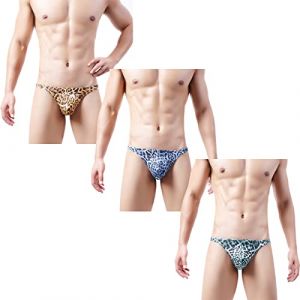 Faringoto String taille basse pour homme léopard, Lot de 3., M (Jokejojack, neuf)