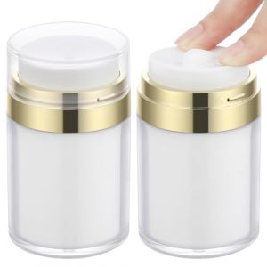 Segbeauty Distributeur à Pompe Airless, 2 Pièces 100g Pots de Crème sous Vide, Pots de Crème à Remplir, Pot à Pompe sans Air, Contenant Cosmetique Vide, Pot Cosmétique pour Le Voyage (Seg-Beauty, neuf)