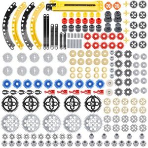 Technic Pièces pour Lego 213 Pièces Boîte de Vitesses Pièces d'engrenage et d’essieux DIY Technic Véhicule Pièces Compatible avec Les Marques Grand Public sur Le Marché (XUHN, neuf)