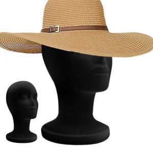 Têtes De Mannequin Femme & D'hommes En Polystyrène Flocage Noir, Tete En Polystyrene Têtes De Mannequin Pour Perruque Tetes Perruques Wig CapTete Pour Perruque Head Mannequins Pour Perruques Mousse (jianyzi, neuf)