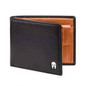 SPARTANO Portefeuille Homme avec Blocage RFID, 11 Emplacements pour Cartes de Crédit, Porte-Monnaie, 2 Compartiments pour Billets, 3 Poches Intérieures - ZEUS (Orange) (SPARTANO, neuf)