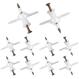 YIXISI 100 Pi&egrave;ces Chevilles pour Plaque de Pl&acirc;tre, Chevilles avec Vis pour Plaques de Pl&acirc;tre, Fixations Murales en Pl&acirc;tre, Fixations Murales Creuses, pour Installation Murale en Plaque de Pl&acirc;tre (YXS-DE, neuf)