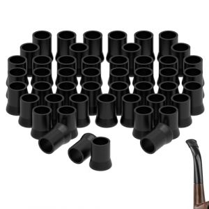 Linkidea Lot de 50 capuchons de protection r&eacute;utilisables en silicone pour pipe &agrave; tabac, porte-cigarette pour petites pipes (noir) (LinkideaEU, neuf)