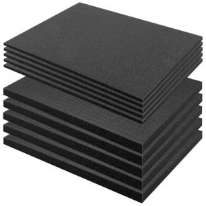LOPYXBR Lot de 10 Mousse Prédécoupée, 5 pièces 400 x 300 x 25 mm + 5 pièces 400 x 300 x 10 mm, Mousse Servante Atelier, Predecoupee Cube pour Boîte à Outils, Boîte à Modèles (LXXXP, neuf)