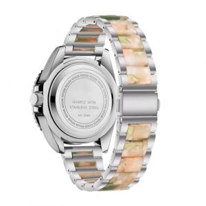 Bracelet en Acier Inoxydable en Résine pour 20mm 22mm Bracelet de Montre, avec Métal Fermoir Réglable Bande de Rechange pour Femme Homme Compatible avec 20mm 22mm Sangle (13,20mm,Moderne,Marbre) (Kemikeji, neuf)