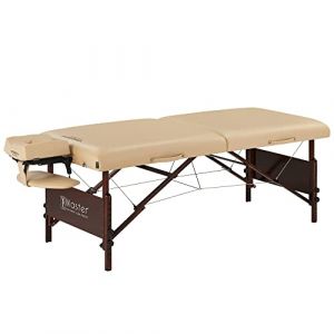 Master Massage Table de massage portable Del Ray Pro 76,2 cm, couleur sable, luxueuse avec coussin en mousse de 7,6 cm d'&eacute;paisseur (Master Massage EU, neuf)