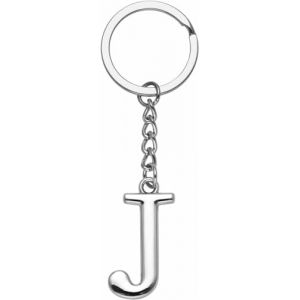 LUODAN Cadeau Femme Homme Porte-cl&eacute;s, Argent A-Z 26 lettre initiale pendentif porte-cl&eacute;s-Cadeaux S&oelig;urs Amiti&eacute; Coll&egrave;gue Papa Marraine Parrain id&eacute;es Cadeaux Meilleur Ami Anniversaire (J) (hangzhoujiaranzhuangshicailiaoyouxiangongsi, neuf)