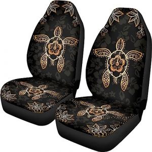 Poceacles Lot de 2 housses de siège de voiture universelles motif tortue de mer, motif floral, pour voiture, SUV, berline, camion (Poceacles, neuf)