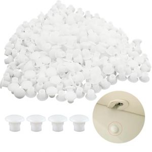 600 Pi&egrave;ces Cache Trou Meuble, 5mm Cache Trou Bouchon Plastique Blancs Fin, Bouchons de Trou Meubles Ronds pour Trous de Per&ccedil;age Les Plafond Meuble &Eacute;tag&egrave;res Armoires armoires de Cuisine armoires (Zhixuxuekeji, neuf)