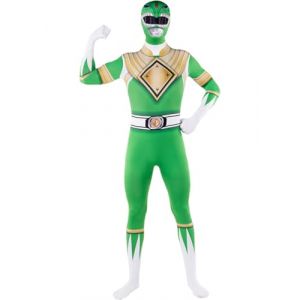 Funidelia Déguisement Power Ranger vert en seconde peau pour femme et homme, Licence Officielle, Taille XXL Films et Cinéma, Super héros - Costume pour Adultes pour les fêtes, le Carnaval et Halloween (Funidelia FR-BE-LU, neuf)