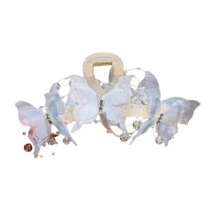 Pince à Cheveux de Printemps Filet à Cheveux Papillon Pince pour Femmes Belle Non Slip Cheveux Banane Clip pour Queue de Cheval Outil de Coiffure (guangzhouzhifangkejiyouxiangongsi, neuf)