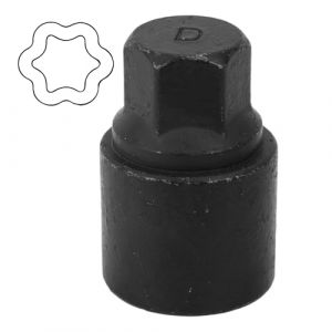 Outil de D&eacute;montage d'&Eacute;crou de Roue en D, Adaptateur Douille Verrouillage Roue en Acier Sp&eacute;cial Outil R&eacute;paration Automobile Cl&eacute; Antivol pour &Eacute;crou Roues pour Toyota (funysion, neuf)