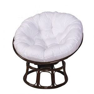 Morbuy Papasan Coussins de Chaise Ronds, Doux &Eacute;pais Coussin Fauteuil Papasan Coussin Fauteuil Rotin pour Jardin Ext&eacute;Rieur, Balcon Et Salon (90x90CM,Blanc) (Morbuy, neuf)