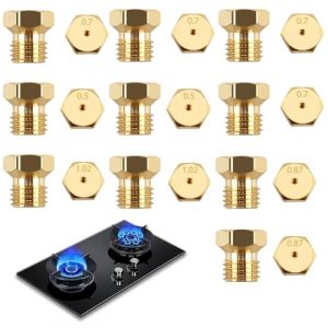 Lot de 10 Gicleurs Gaz Butane Universel, Gicleur Butane pour Gazini&egrave;re, Cuisini&egrave;re et Plaque de Cuisson, Injecteur de Gaz Gicleur Bouteille Conversion, Bouteille Gicleur Br&ucirc;leur 0,5/0,7/0,87/1,02 (JIANG ZONGLIANG DE DIAN, neuf)