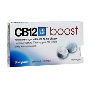 CB12 Boost Strong Mint 10 Gommes &agrave; M&acirc;cher (Confidence Partners, neuf)